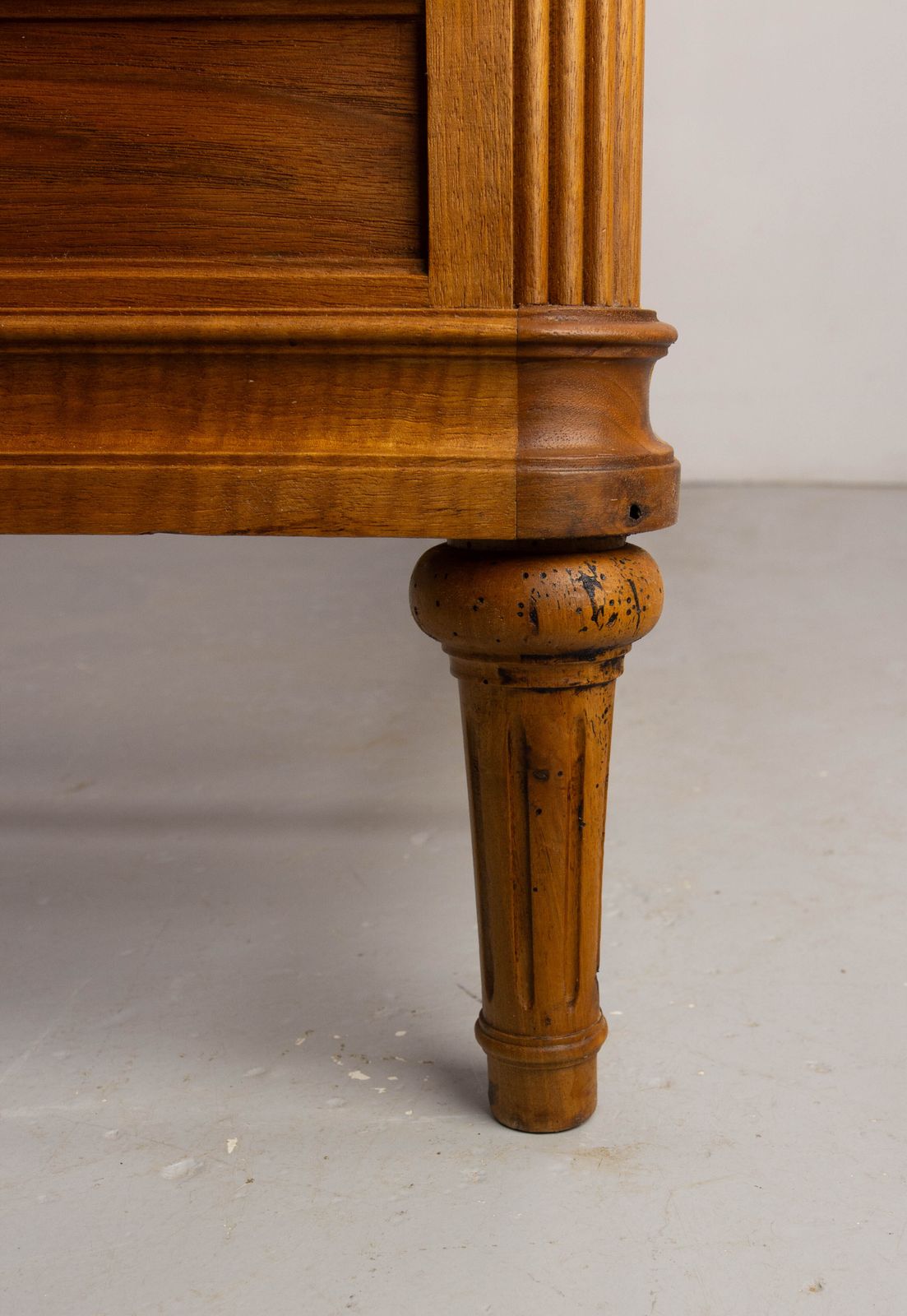 French Carved Walnut Bed Full Size Or Double Bed Louis XVI Style, Circa 1900 photo vintage