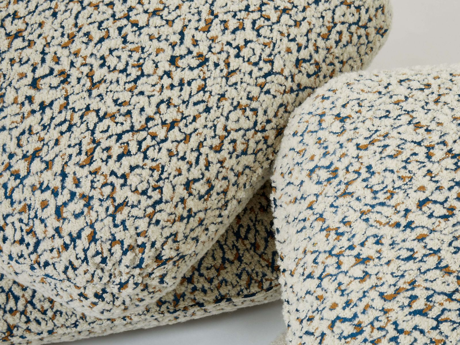 Jacques Charpentier Pair Of Ottomans Stools Alpaca Bouclé Maison Jansen 1970s photo buy
