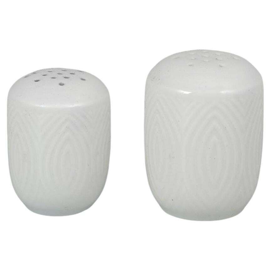 Service sel et poivre Axel Salto pour Royal Copenhagen en porcelaine, années 1960