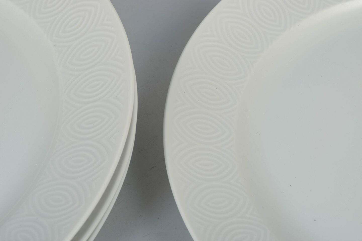Axel Salto For Royal Copenhagen. Set Four Porcelain Dinner Plates. 1970s photo for sale