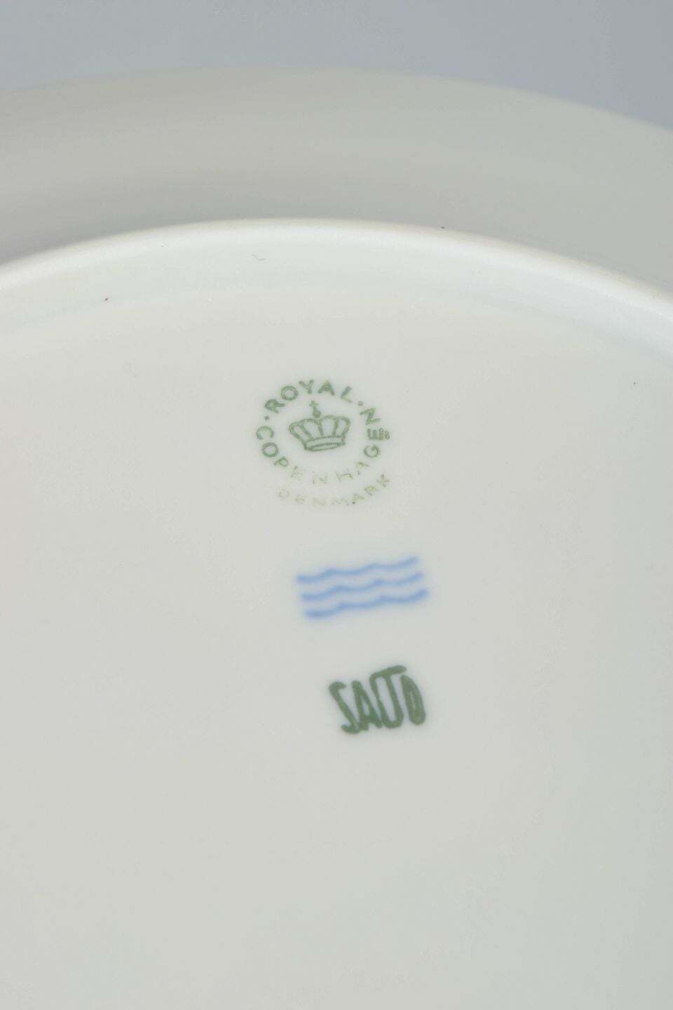 Axel Salto For Royal Copenhagen. Set Four Porcelain Dinner Plates. 1970s photo Home Decor
