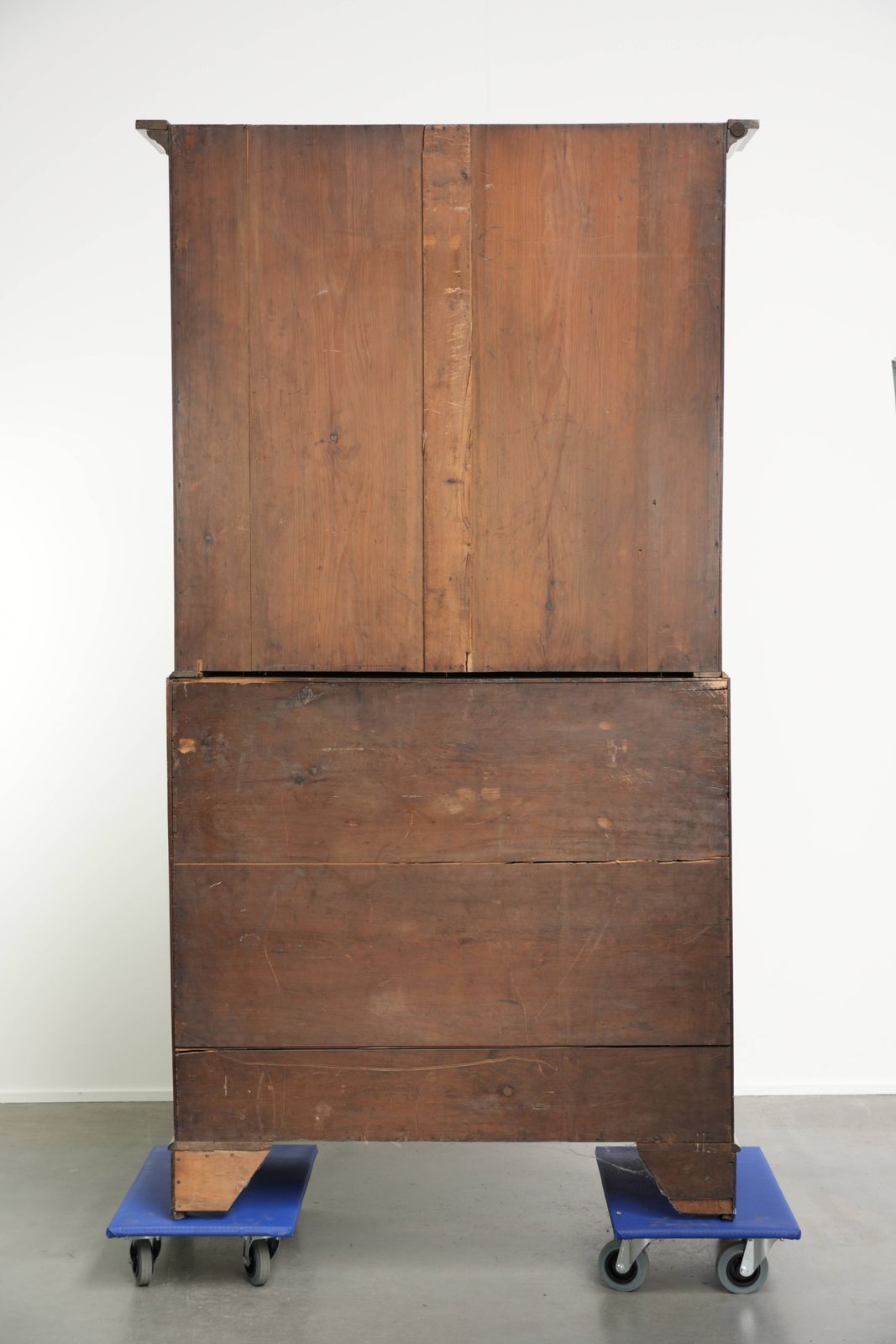 Very Nice Antique English Oak 18th Century Bookcase / Secretary With Rebellion And Original Glass photo 2881.0