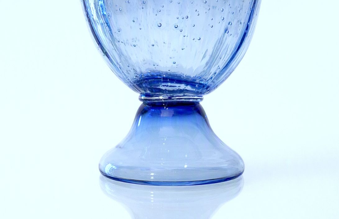 Pauly & Co. / Glass Vase Cobalt Blue / Art Deco Murano Glass '50 photo furniture