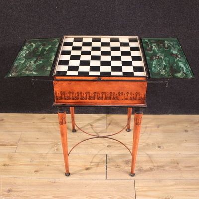 Elegant 20th Century Neoclassical Style Game Table photo vintage