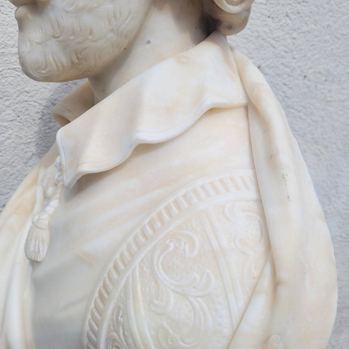 Buste de Shakespeare, H. 70 cm, marbre blanc, XIXe siècle photo 4800.0