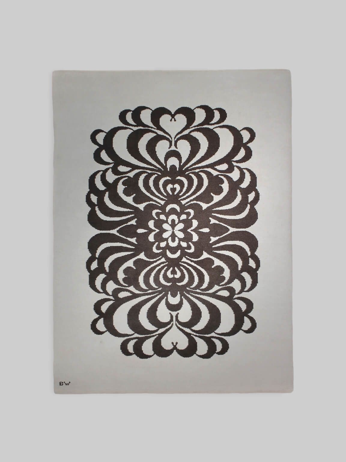 Berit Woelfer Mid-Century Grafisch Dubbelzijdig Wollen Vloerkleed 160x240cm, Gesigneerd