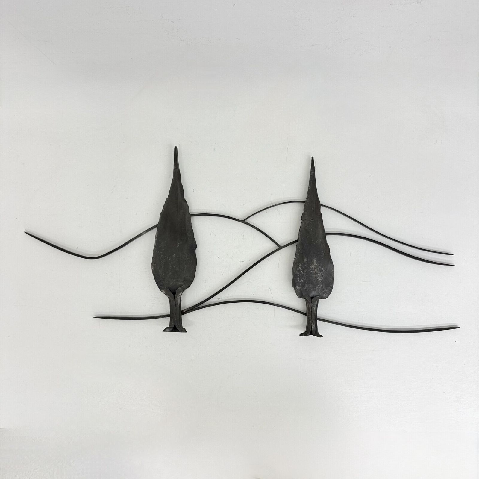 Sculpture mid-century Brutalist en fonte, arbres, années 1970 photo furniture