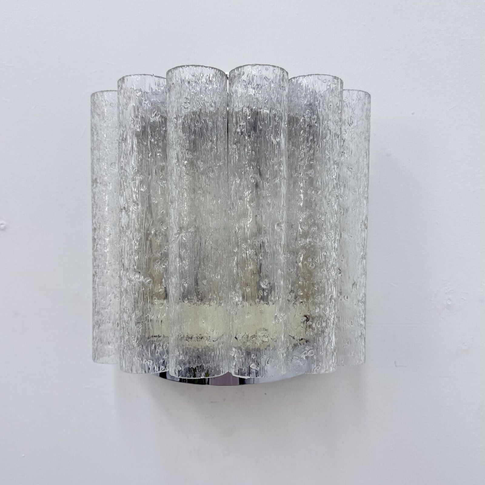 Applique murale Mid-century à tubes en verre Doria Leuchten, années 1970