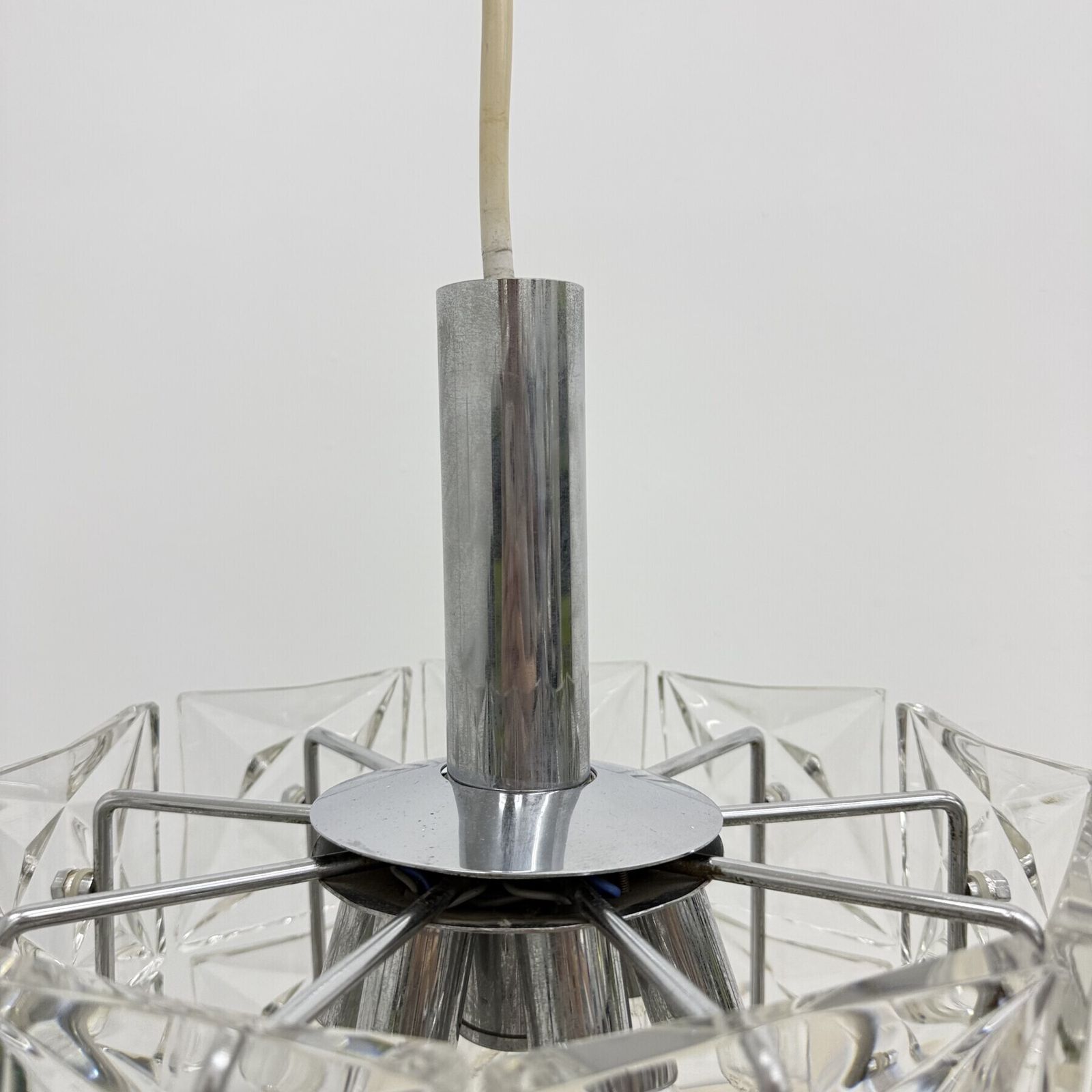 photo vintage Lampe suspendue mid-century design Kinkeldey, années 1970