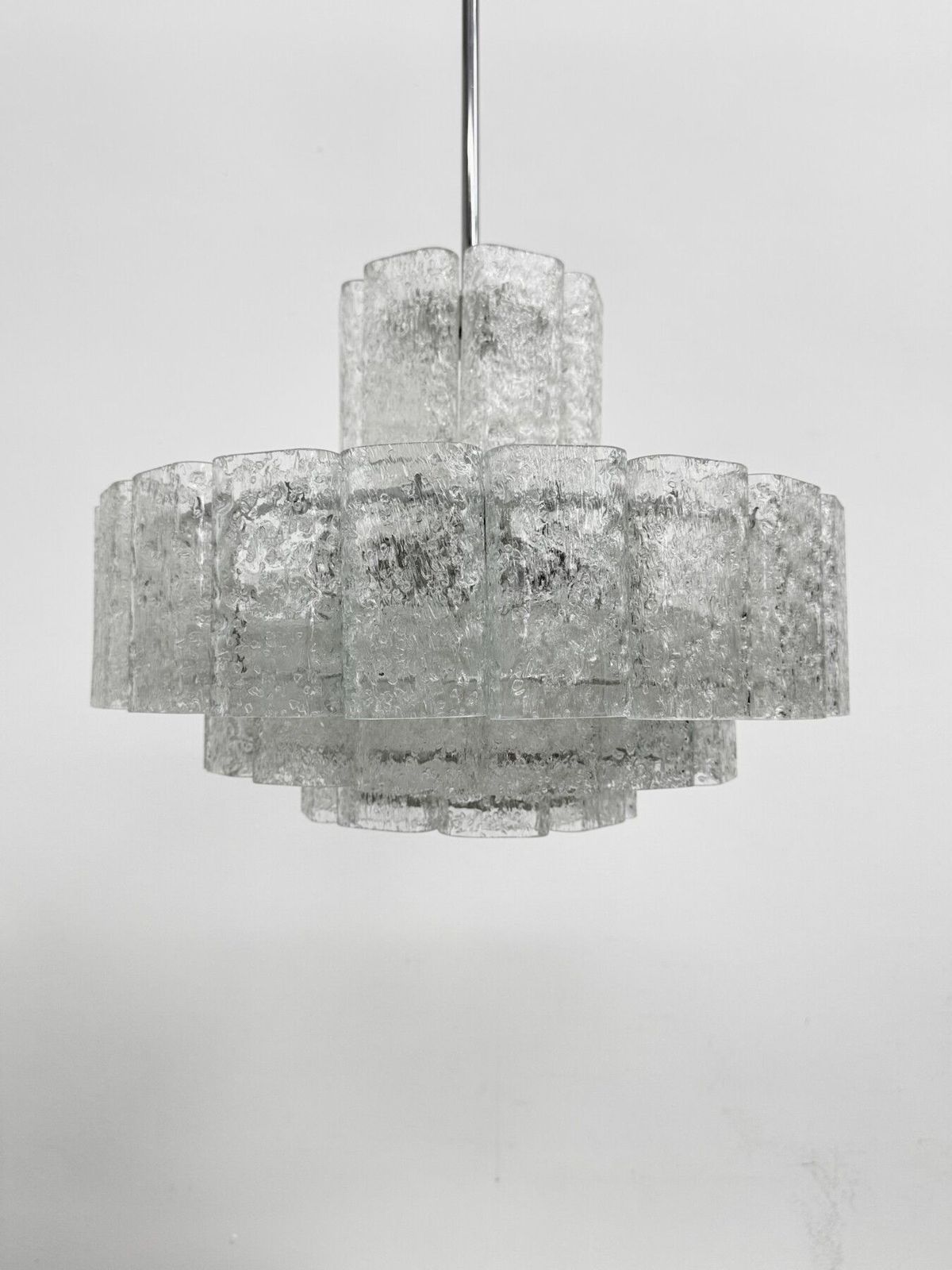 Mid Century Design Doria Leuchten Glass Chandelier , 1970’s photo 2663.0