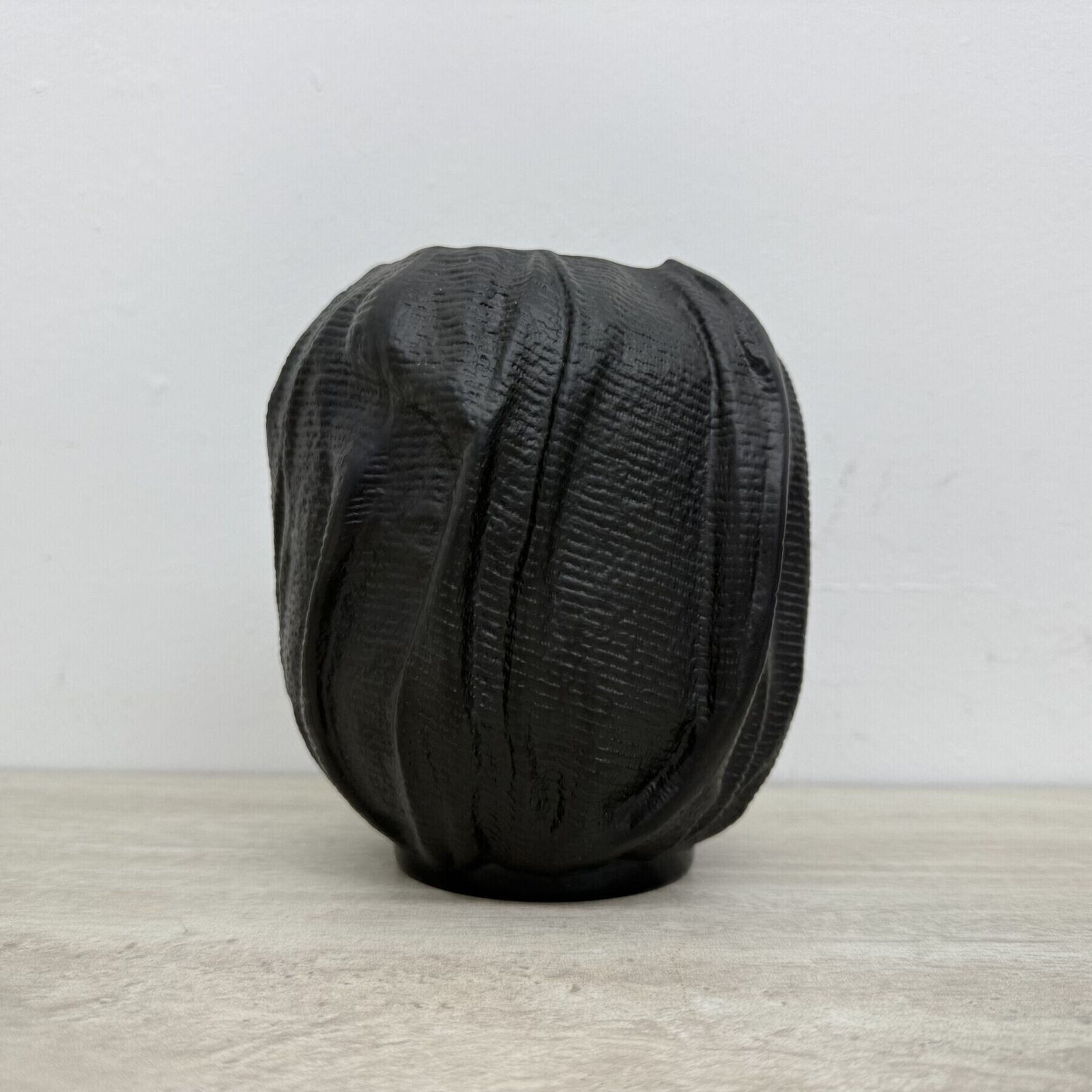 Rosenthal Vase Black Porcelain Johan Van Loon , 1980s