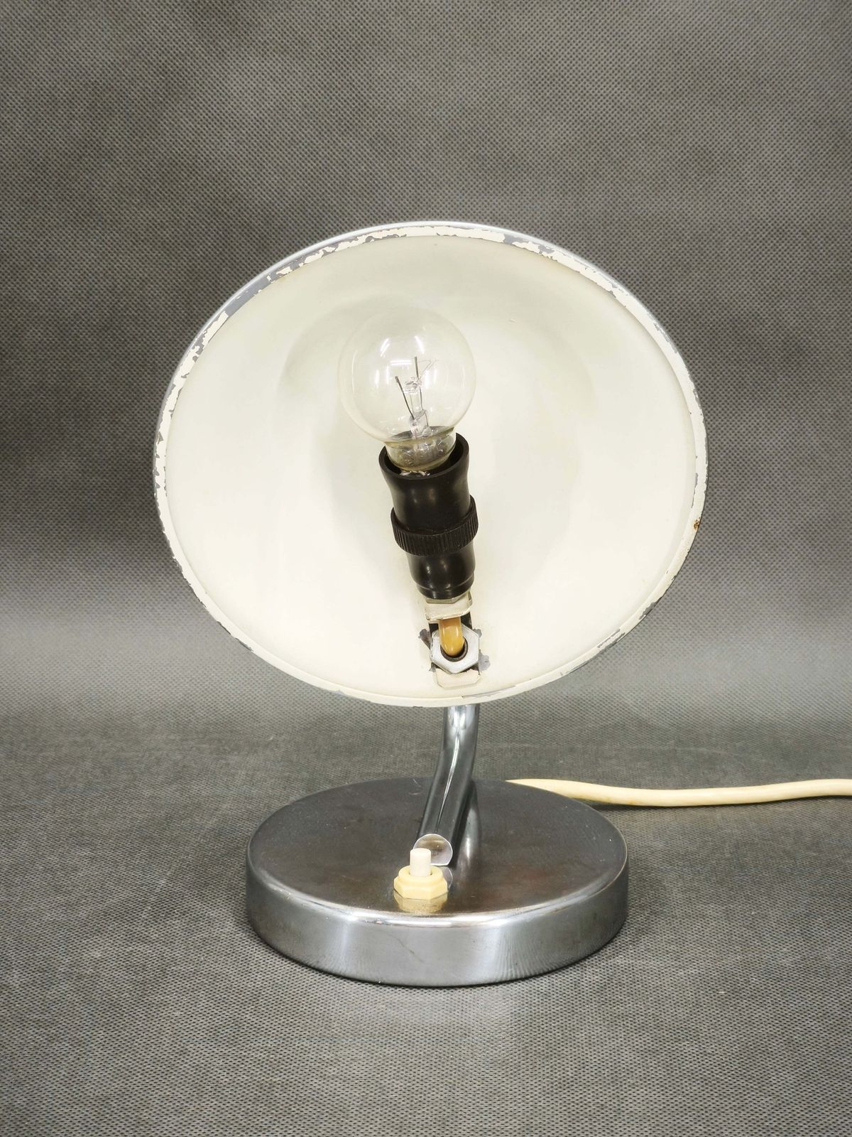 photo for sale Bauhaus Chromen Tafellamp Model 3530 van Napako, Tsjecho-Slowakije, jaren 1930