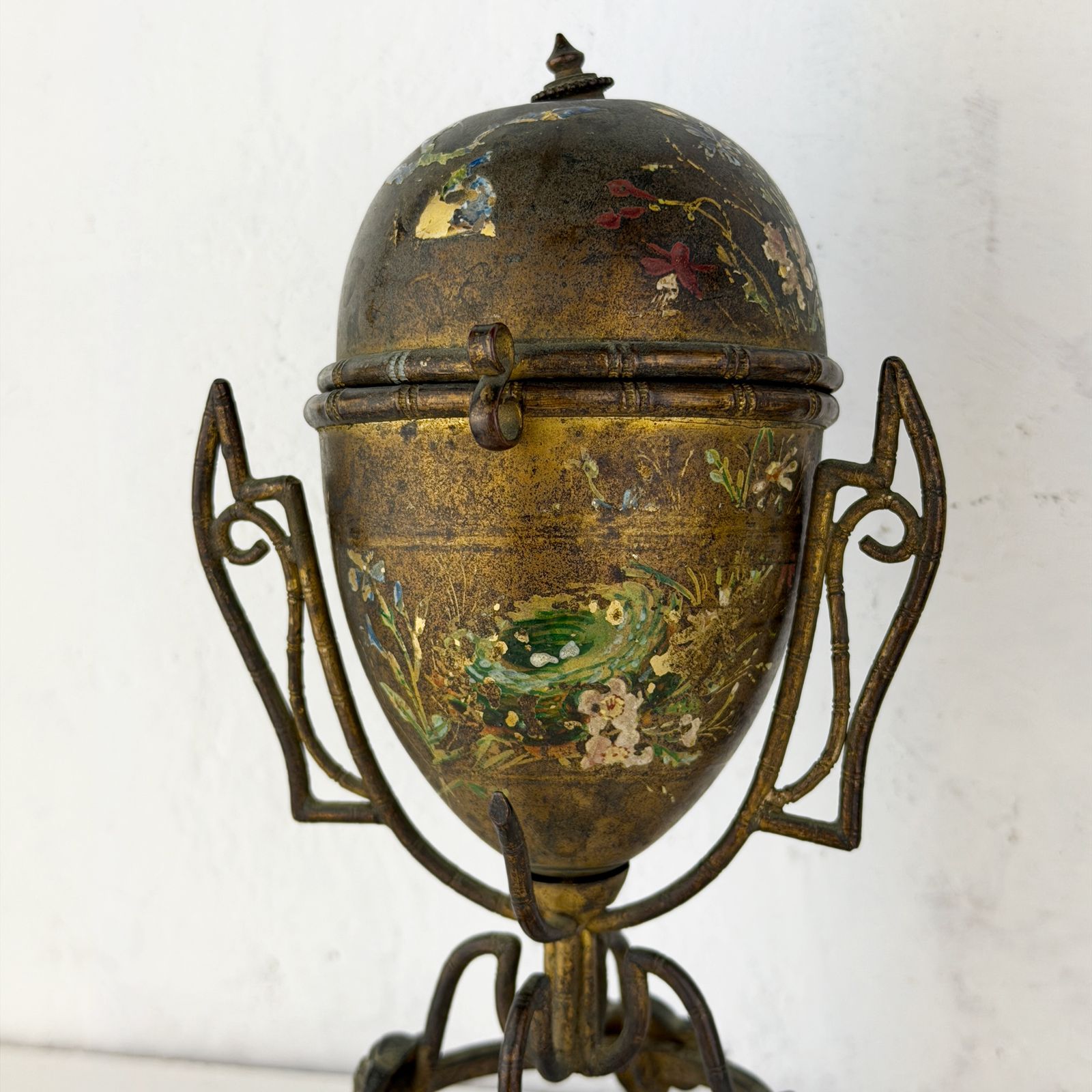 Zeldzame Art Nouveau Ei Parfumhouder, Eivormige Doos, Ei Casket photo buy