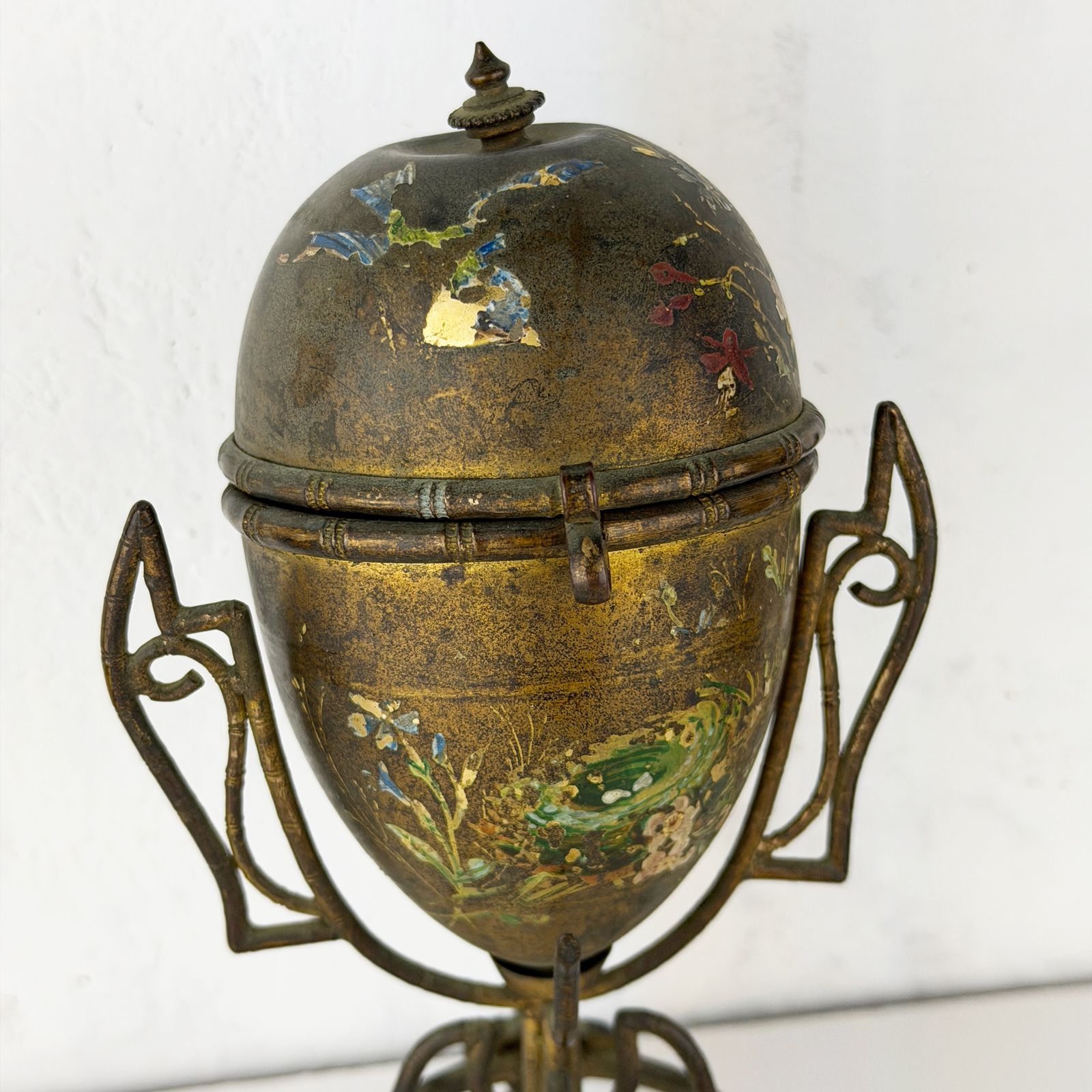Zeldzame Art Nouveau Ei Parfumhouder, Eivormige Doos, Ei Casket photo for sale