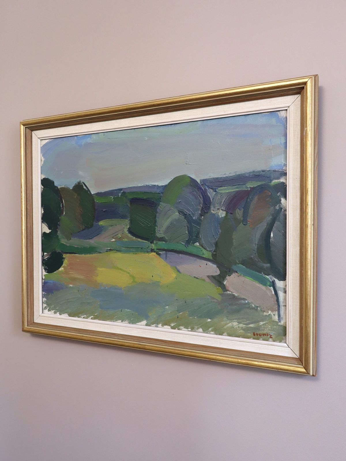 Fields Beyond In Oil Onto Canvas photo Art