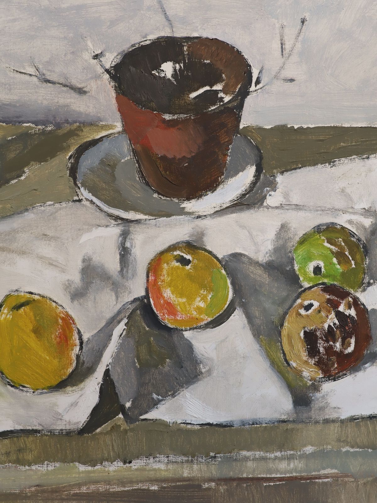 Citrus & Pot In Oil Onto Canvas photo 539.0
