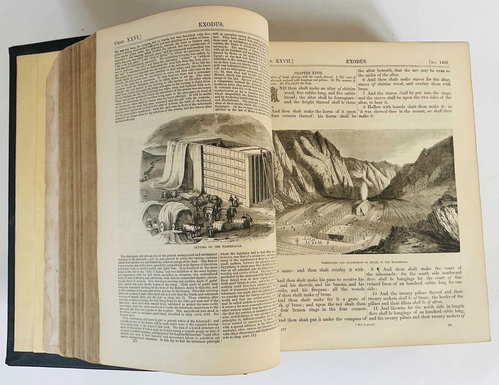 Home Decor Monumental Victorian Antique Family Bible 1870s James Sangster Folio Rebound In Leather With Slipcase 18.5 Lbs 1,200+ Engravings photo