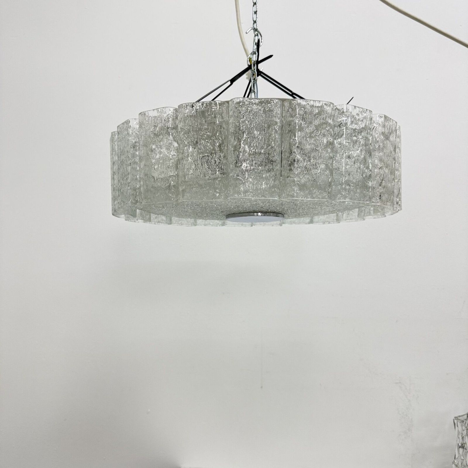 Luminaires Plafonnier mid-century à tubes en verre Doria Leuchten, Allemagne, années 1960 photo