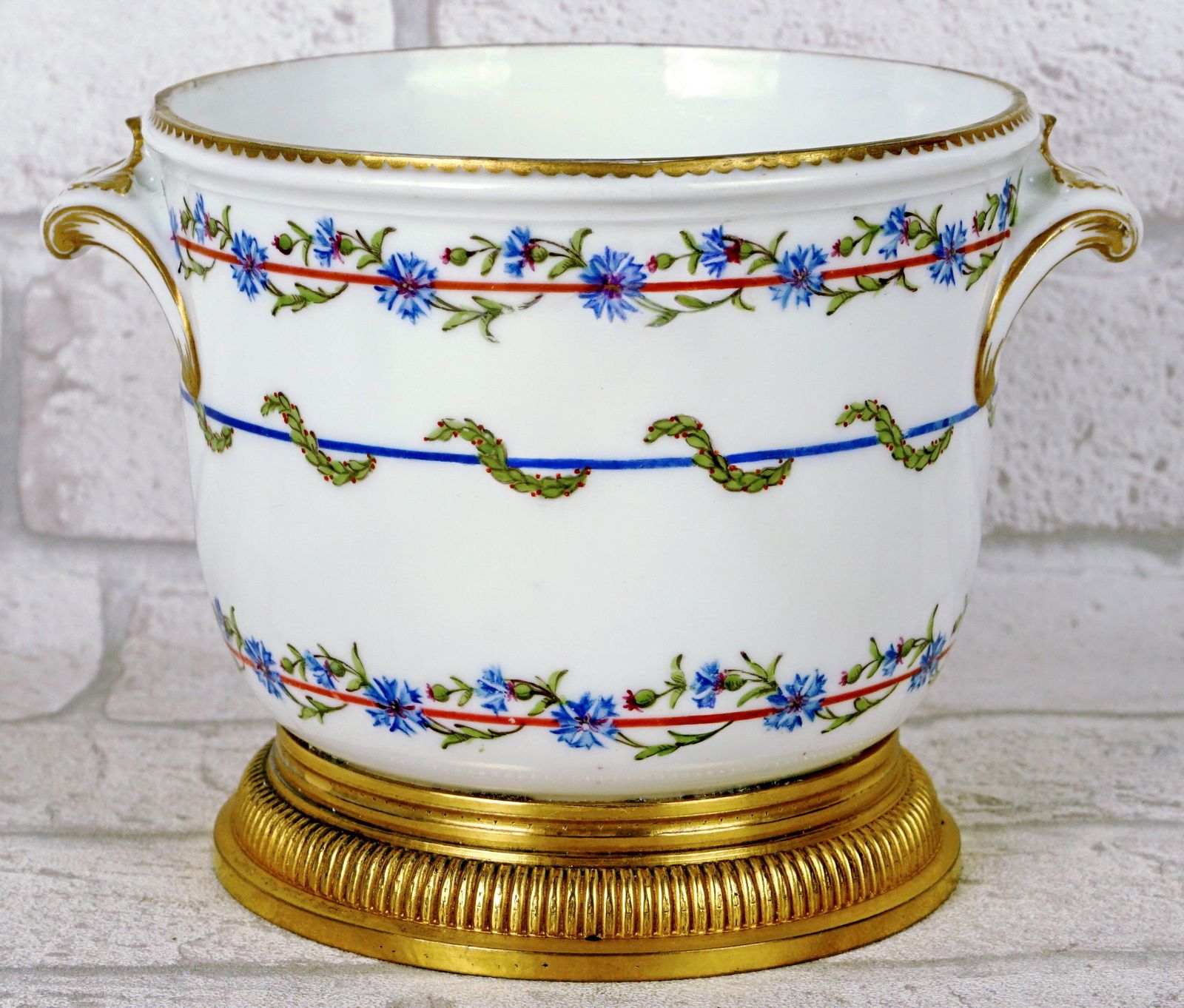 Rare Wine Glass Cooler From The “Service Du Gobelet Du Roi” (King’s Goblet Service) – Sèvres Royal Manufactory – 18th Century photo for sale