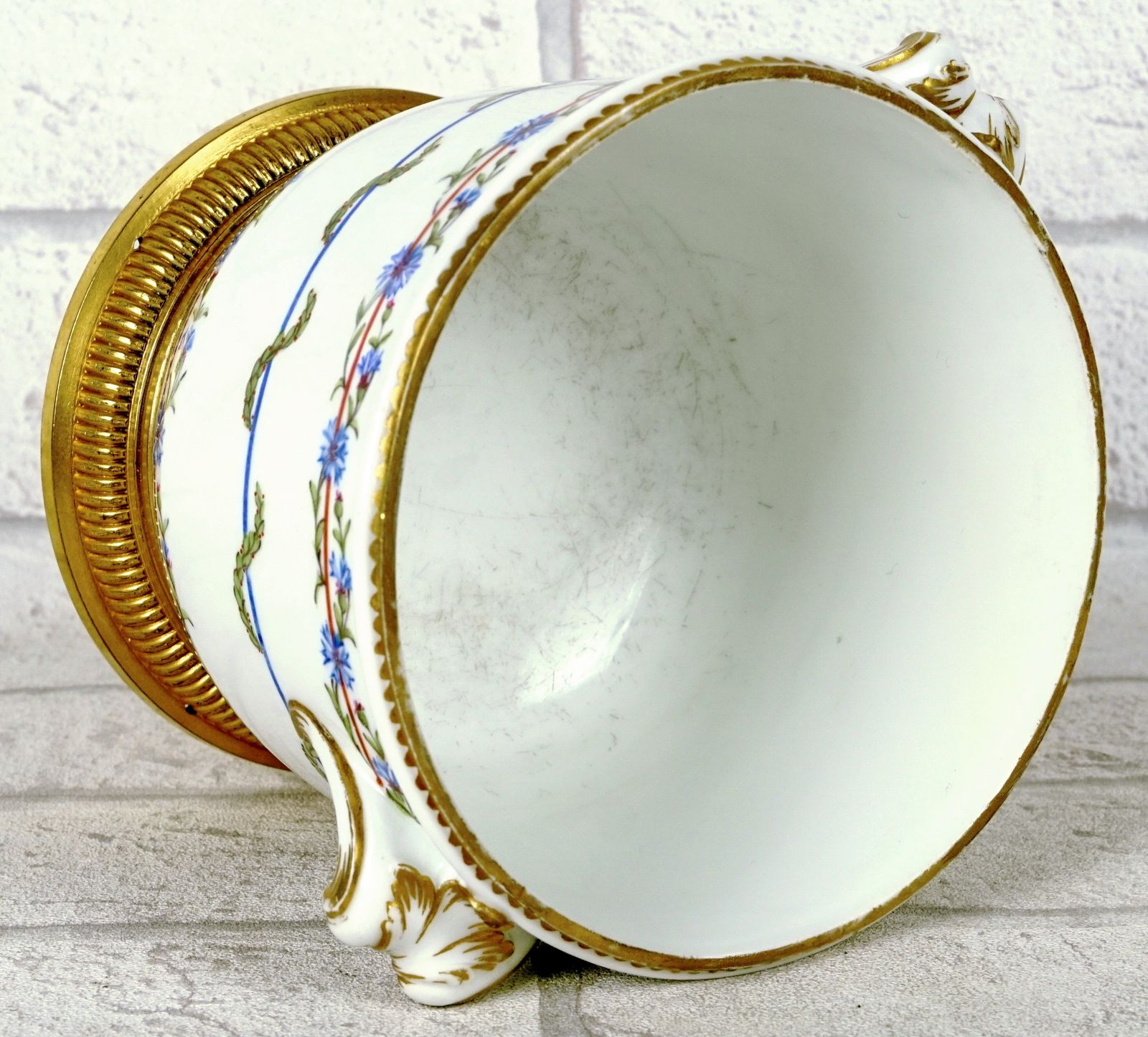 Rare seau à verre du « Service du Gobelet du Roi » - Manufacture royale de Sèvres - XVIIIe siècle photo vinterior