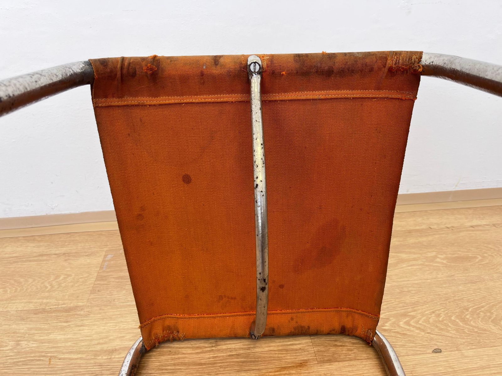 Tabouret Bauhaus en acier tubulaire chromé, 1930, eisengarn photo vinterior