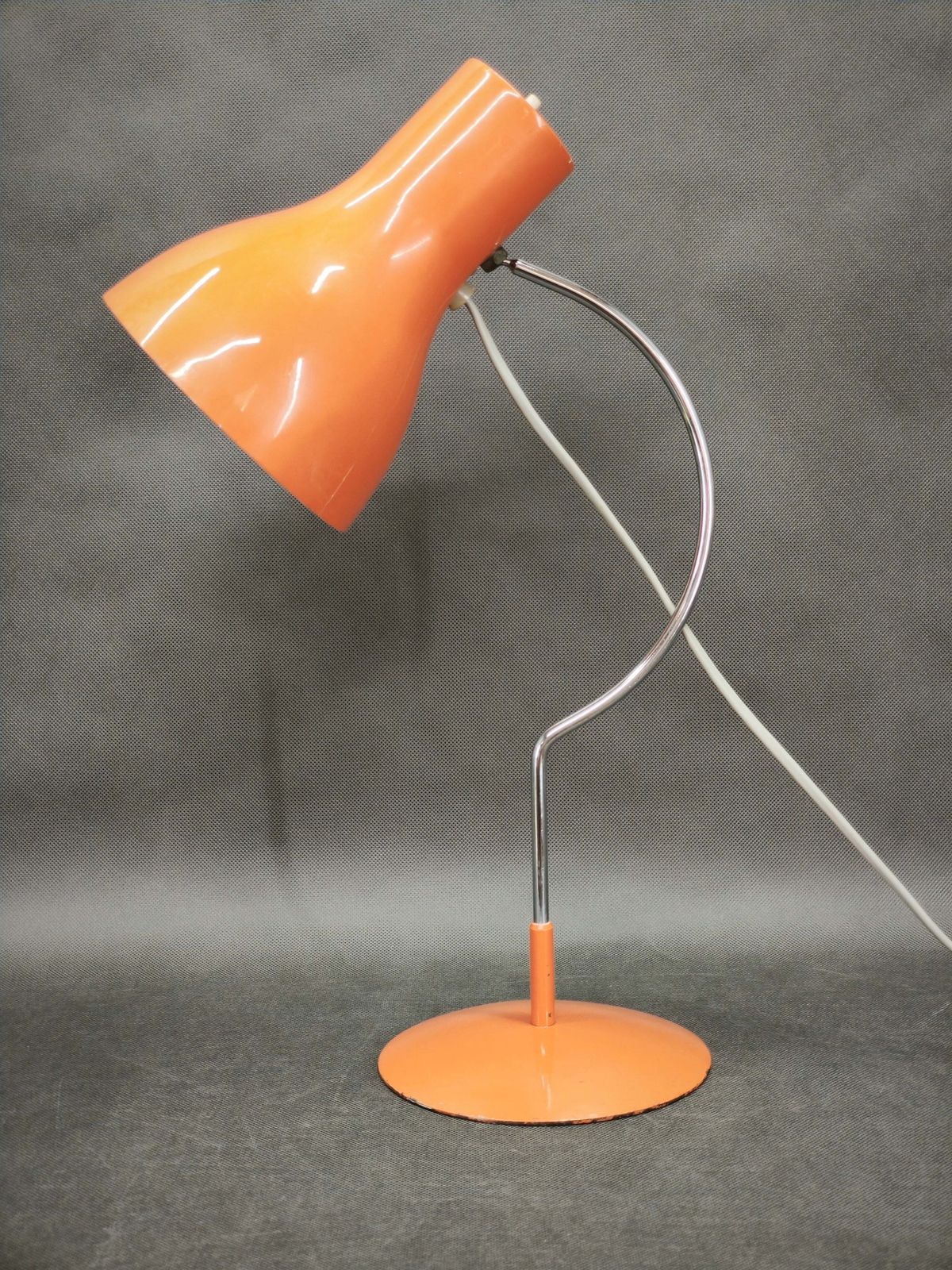 Lampe de table Josef Hůrka orange pour Napako, Tchécoslovaquie, années 1960 photo furniture