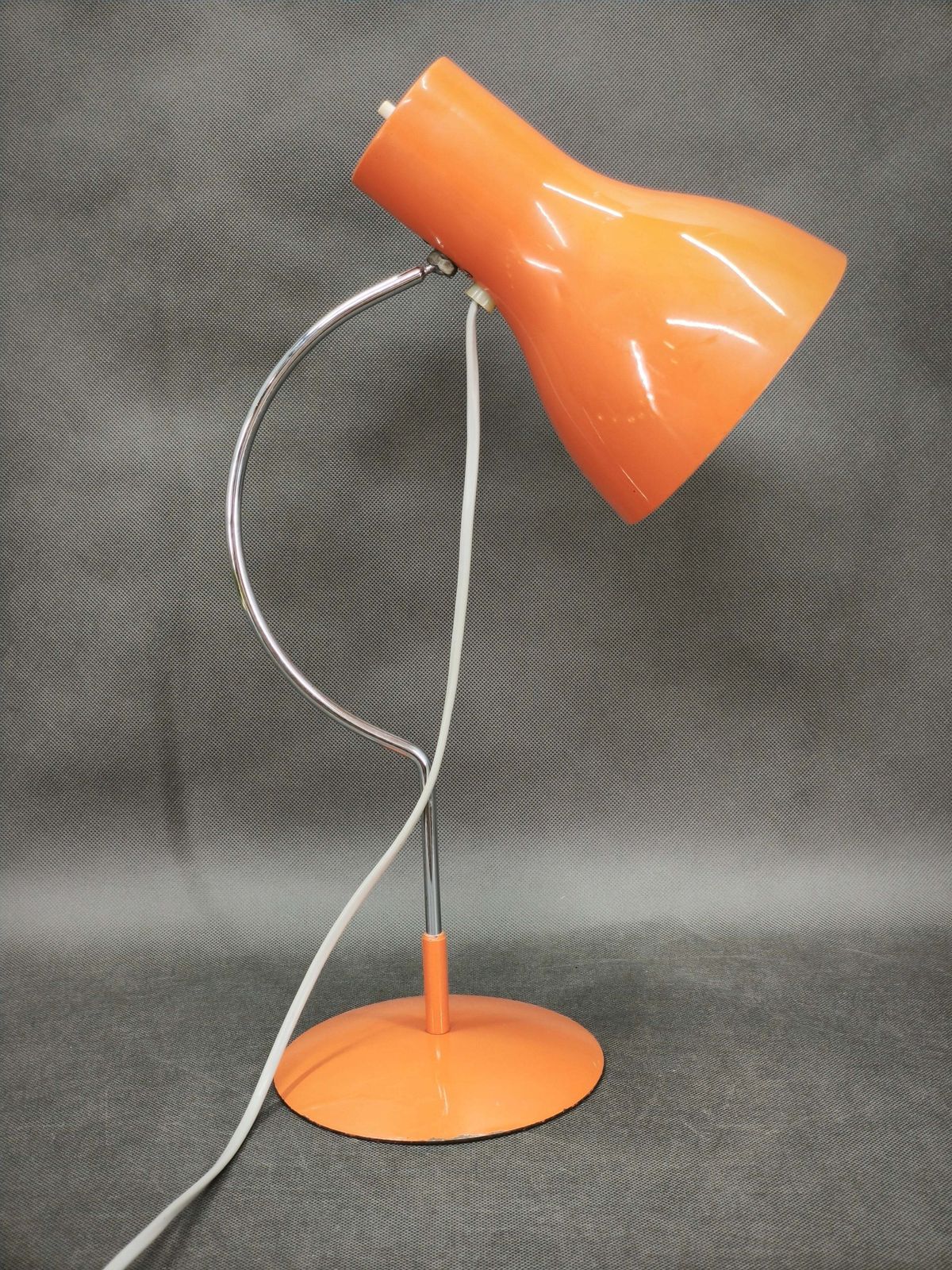 Lampe de table Josef Hůrka orange pour Napako, Tchécoslovaquie, années 1960 photo Luminaires