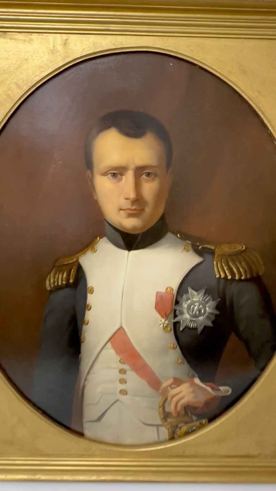 Frans Napoleon Bonaparte olieverfportret ca. 1870 naar Robert Lefèvre, militaire kunst photo furniture