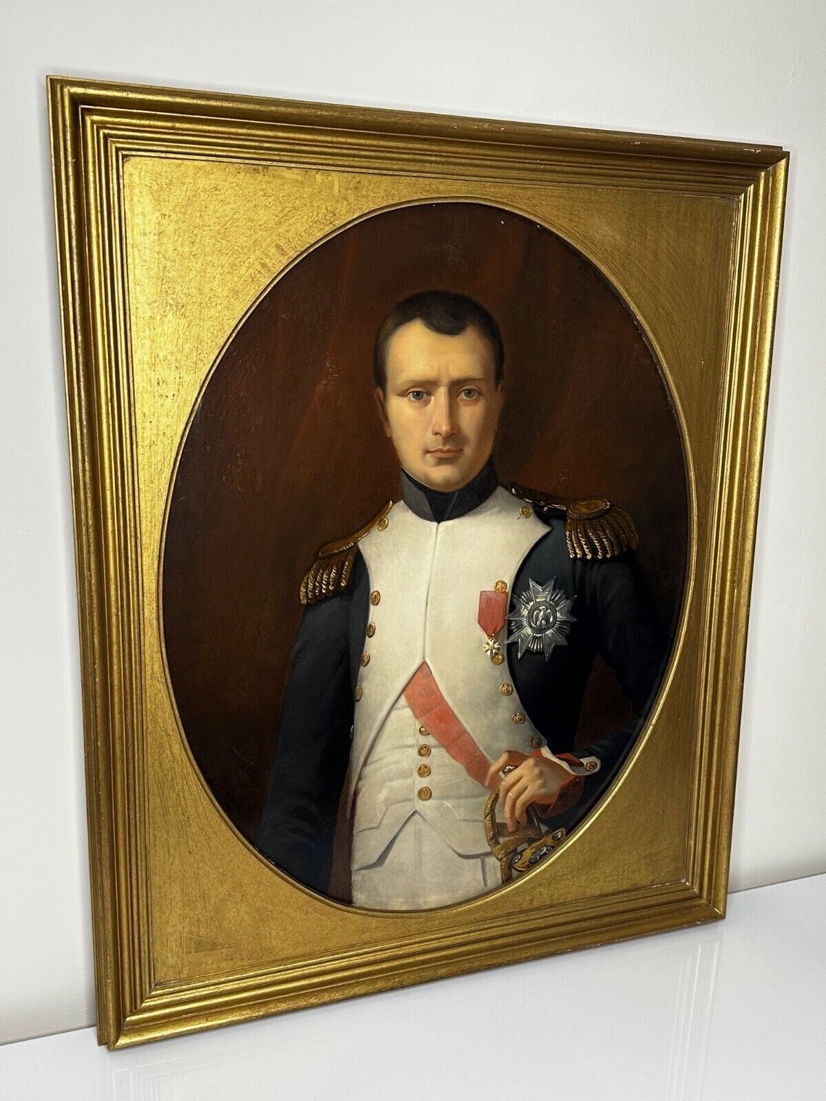 Frans Napoleon Bonaparte olieverfportret ca. 1870 naar Robert Lefèvre, militaire kunst photo Kunst