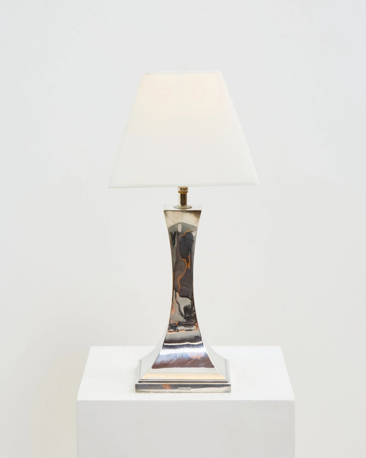 Zilveren art deco lamp, jaren 1920 photo Verlichting