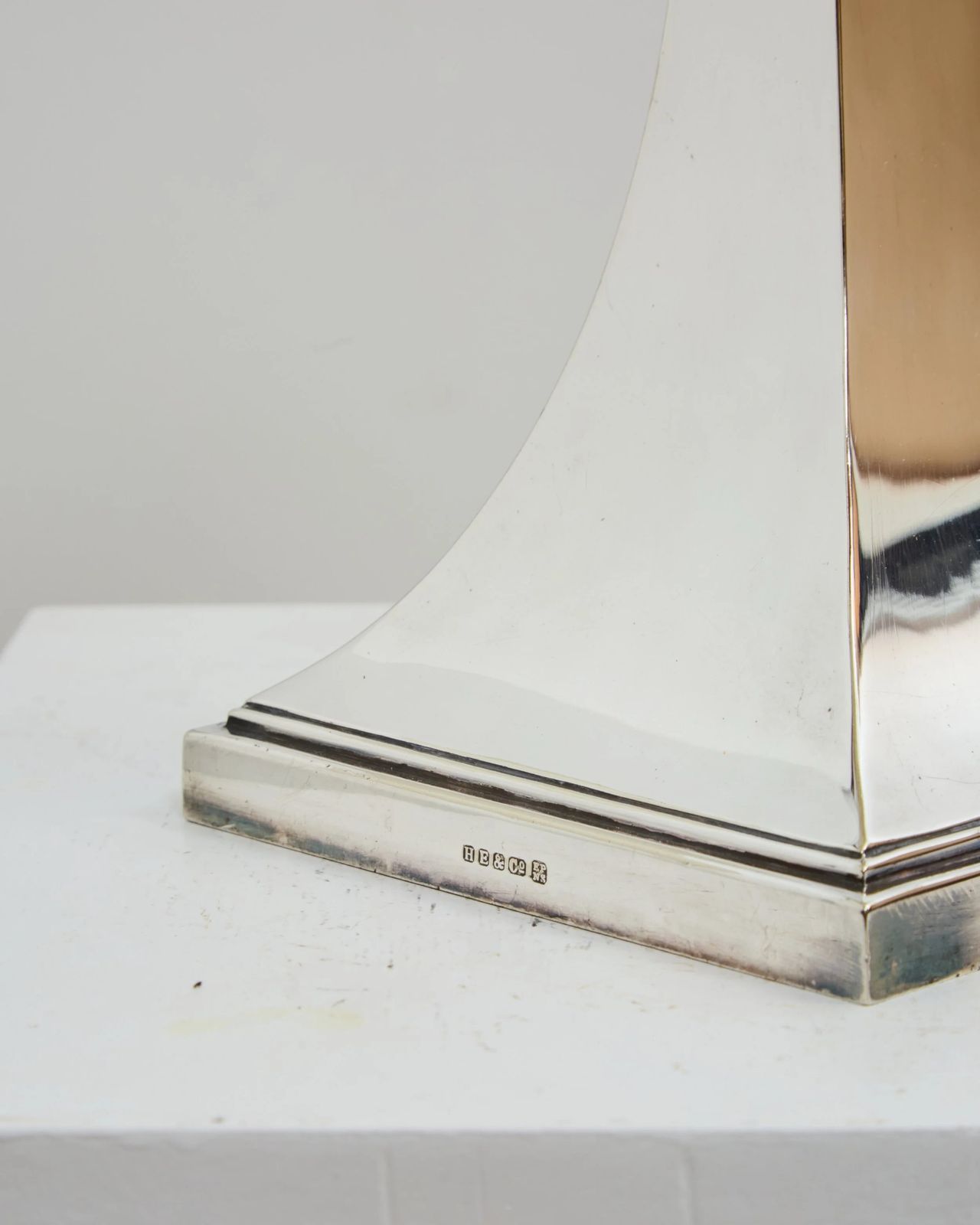 Zilveren art deco lamp, jaren 1920 photo buy