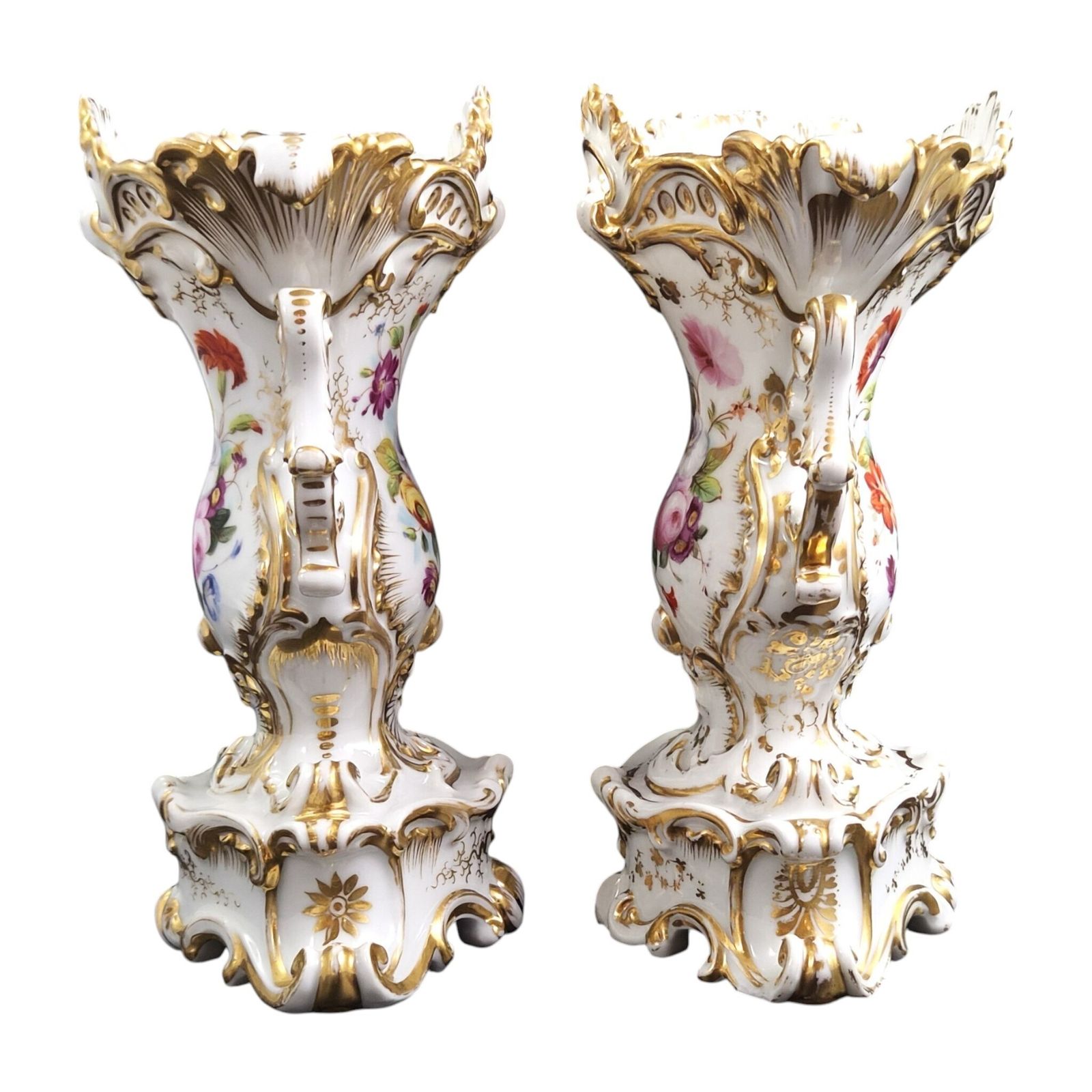 Franse Jacob Petit Rococo Revival Porseleinen Vazen, Fontainebleau, ca. 1840 photo furniture