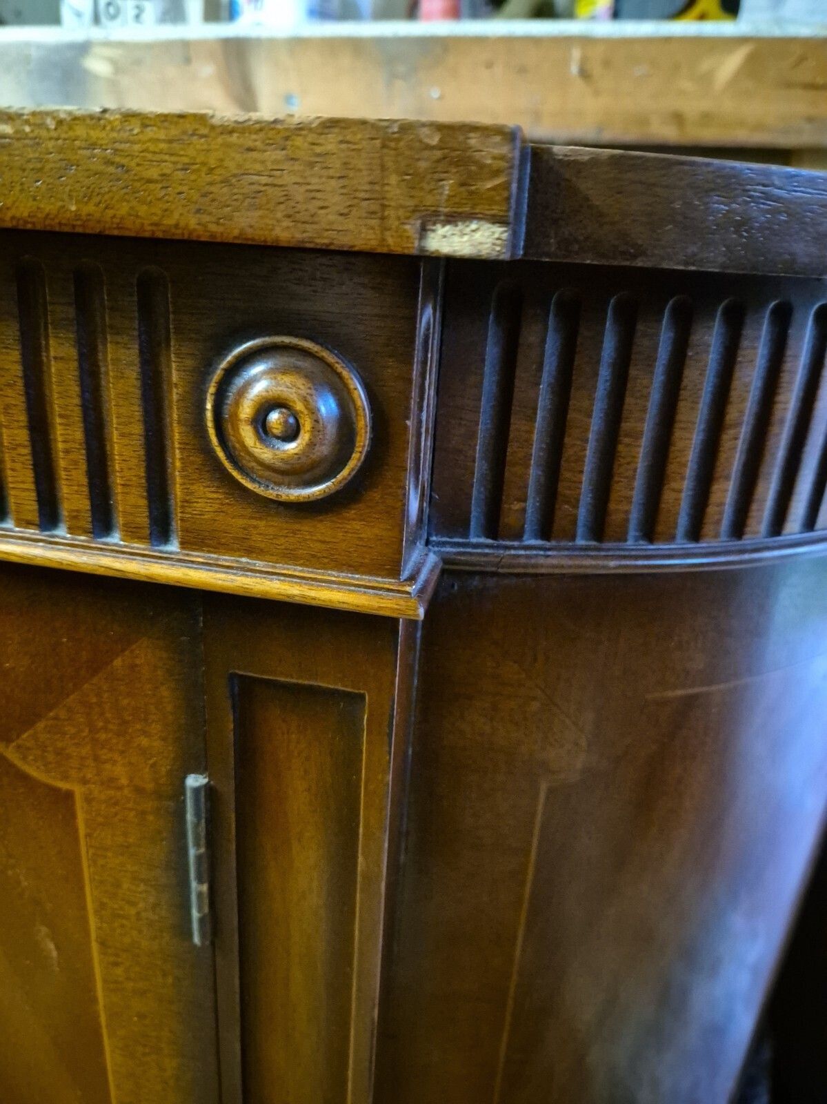 Vintage Art Deco Style Flame Mahogany Double Door Sideboard photo buy