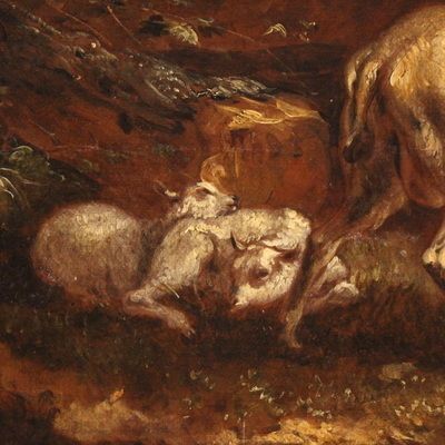 18e-eeuws Engels schilderij, pastoraal landschap photo buy