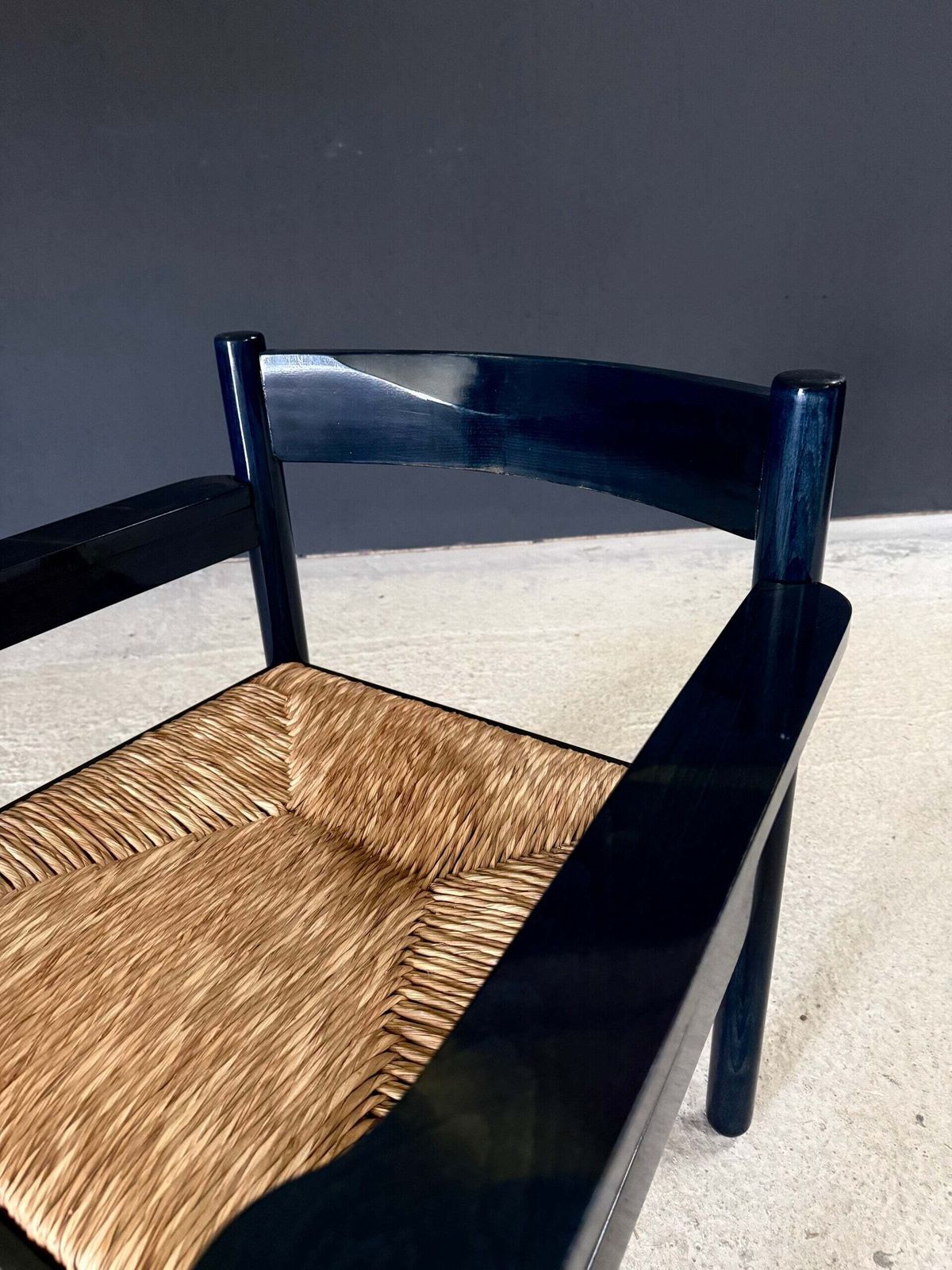 Furniture Mcm Design Black Lounge Chair By Vico Magistretti photo