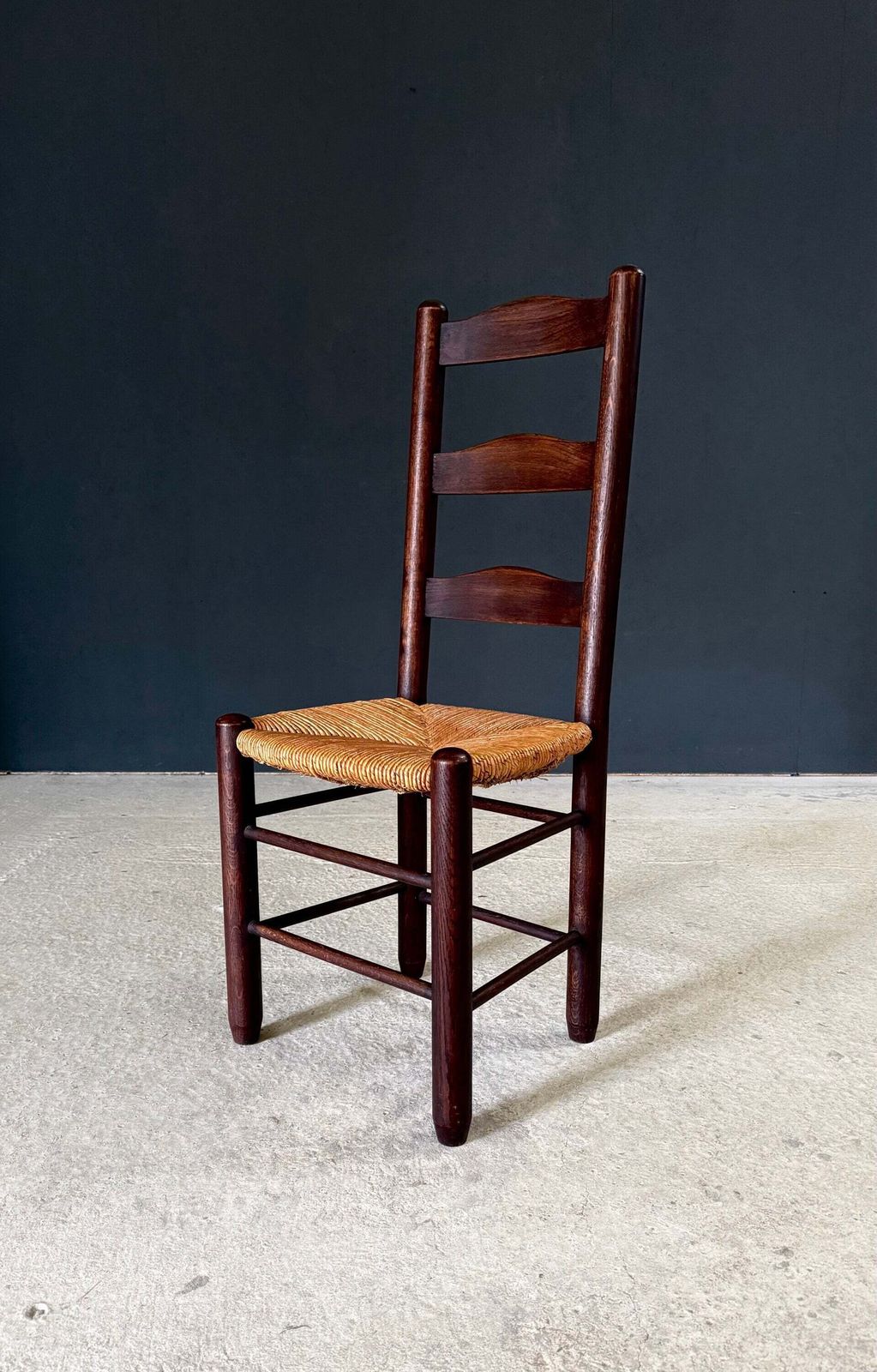 French Provincial Design High Back Dining Chairs By Georges Robert, France 1940's photo vintage