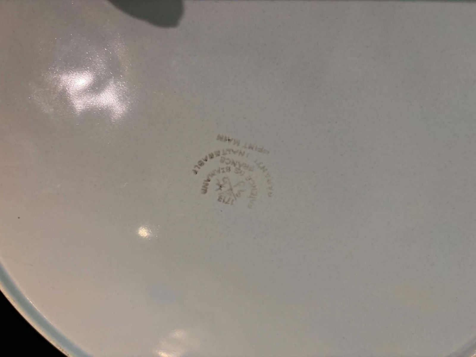 360.0 Grand plat de service à huîtres Saint-Amand en majolique peinte à la main, 12 huîtres, années 1950 photo