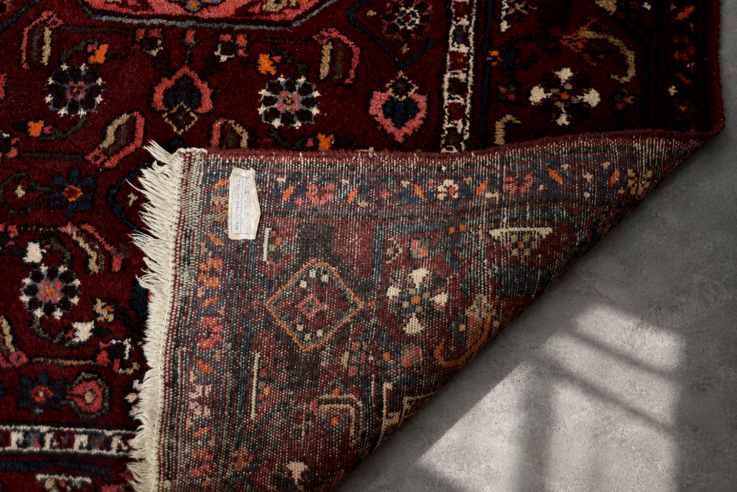 Hand Woven Middle Eastern Oriental Hamadan Rug, 1960s photo furniture