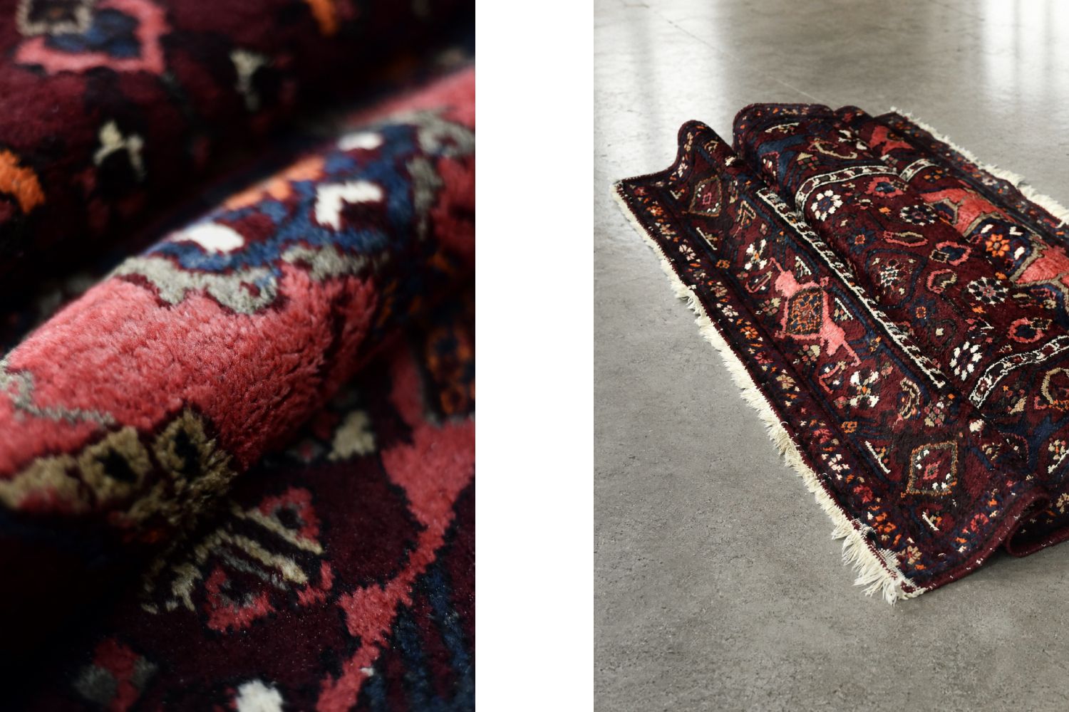 photo furniture Hand Woven Middle Eastern Oriental Hamadan Rug, 1960s