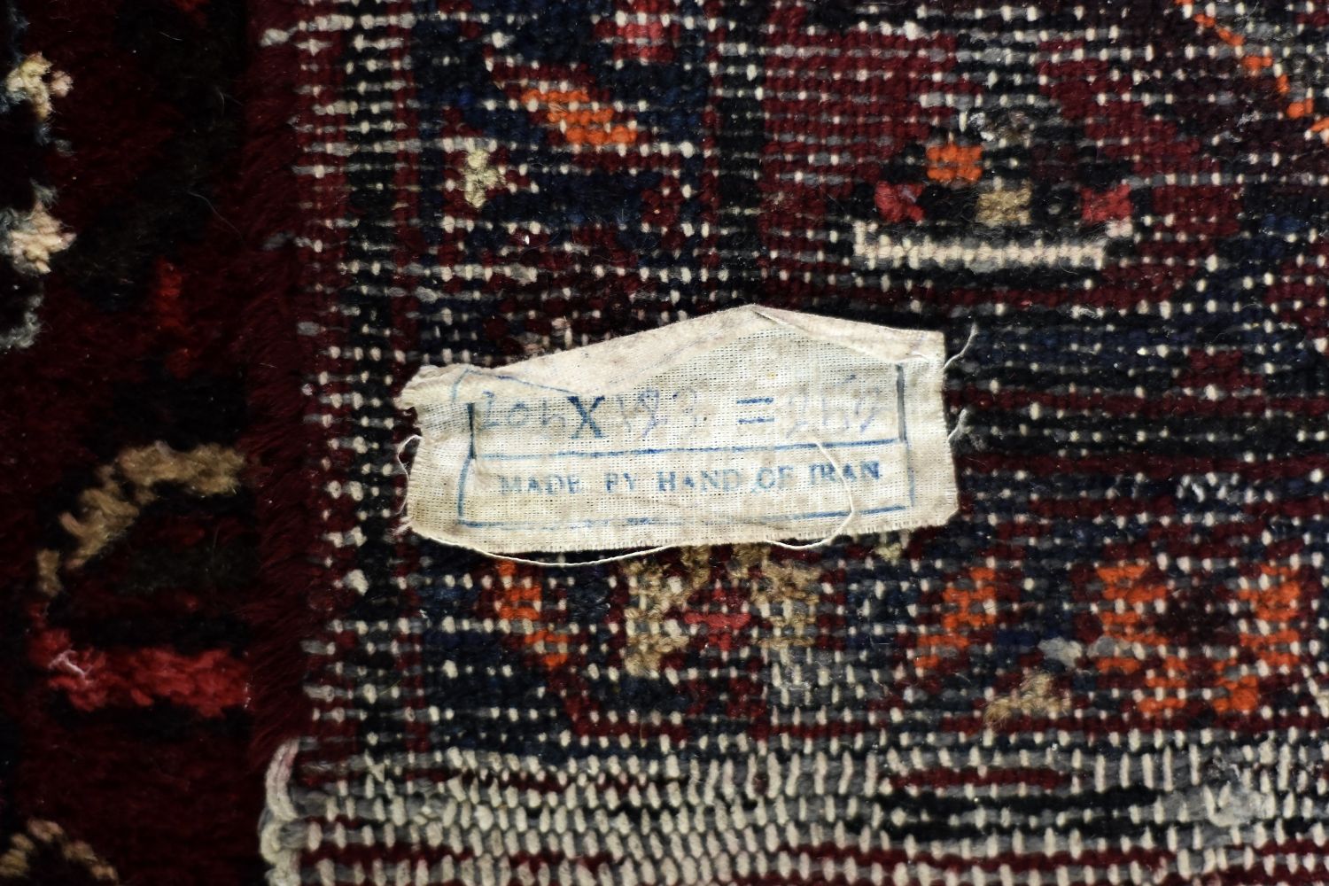 1005.0 Hand Woven Middle Eastern Oriental Hamadan Rug, 1960s photo