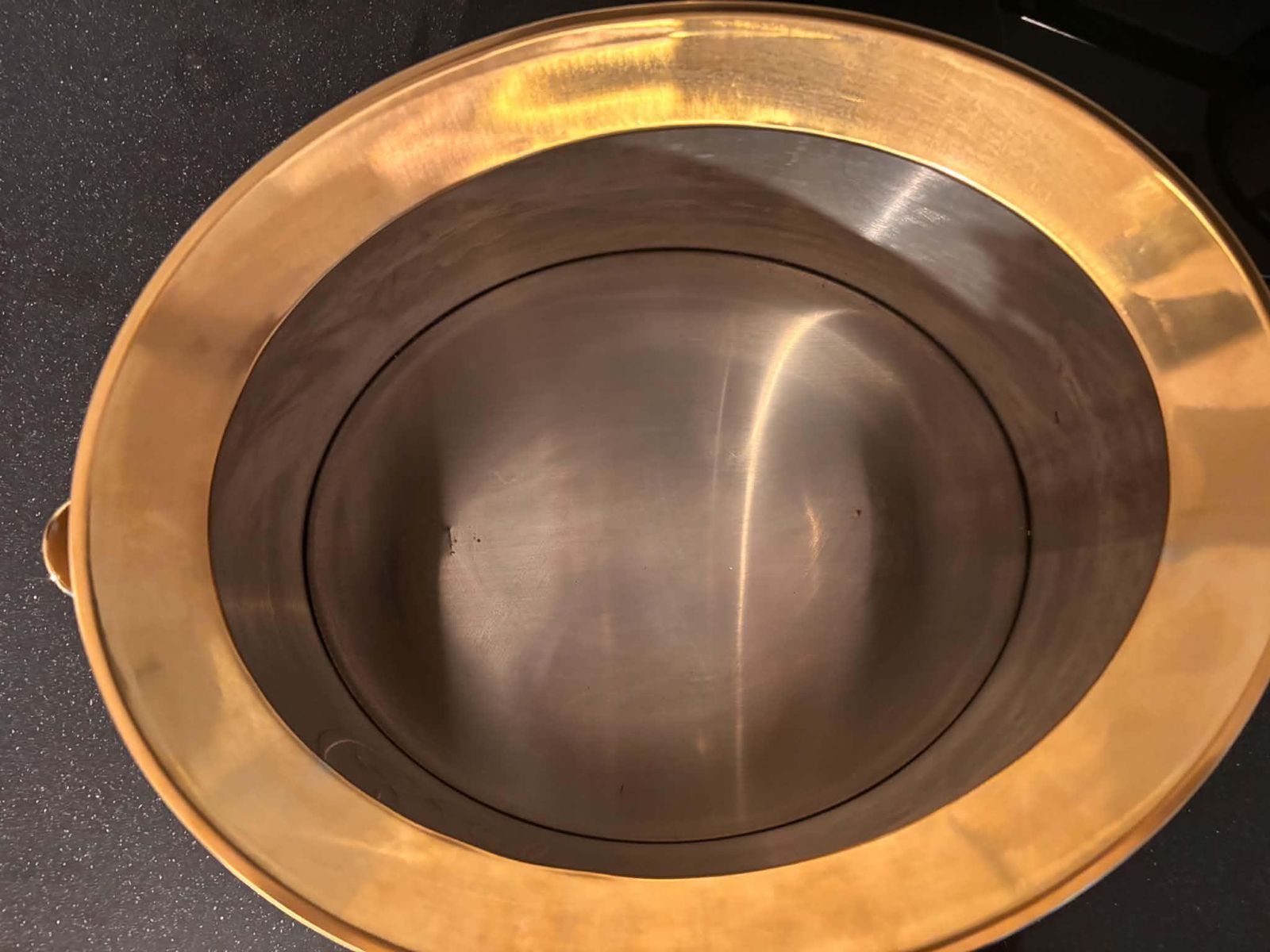 Louis Roederer Champagne Cooler Xxl Oval Gold Multi Bottle Ice Bath French Luxury Barware Vintage Party Chiller photo vintage