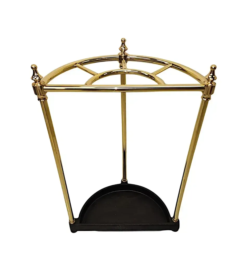 Paraplubak en stokkenstandaard van messing, 19e eeuw photo Woonaccessoires