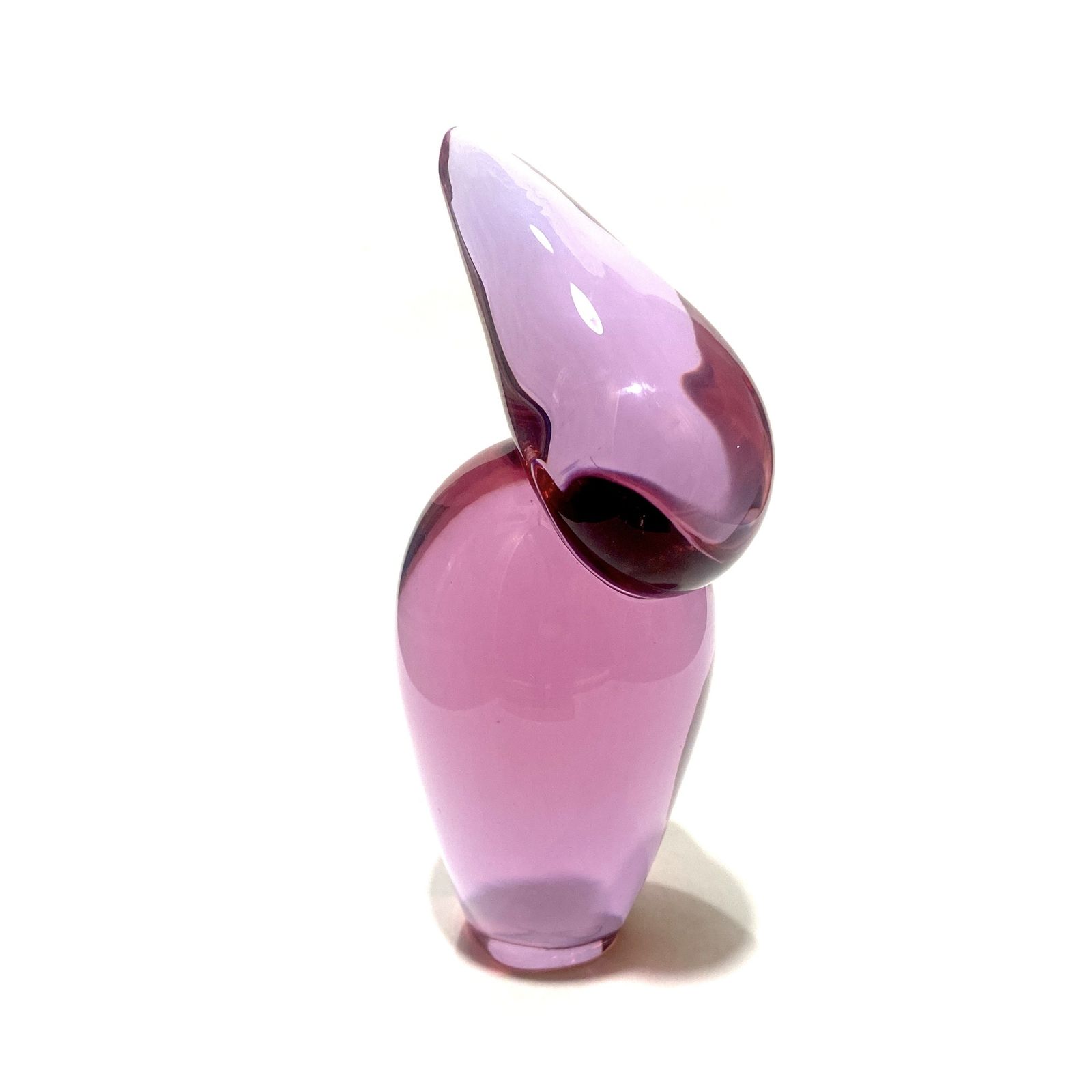 Miroslav Janku Glass Bird Sculpture By Zbs (železnobrodské Sklo), 1960s Czech Art Glass photo Art