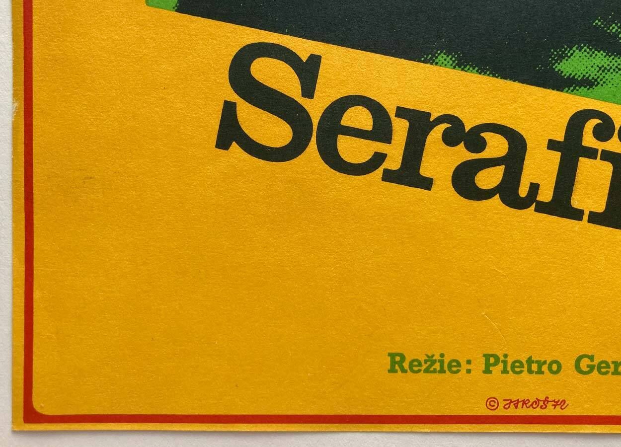 Original Film Poster, Serafino, Alexej Jaroš, 1972, Genuine Vintage Czech Design photo buy