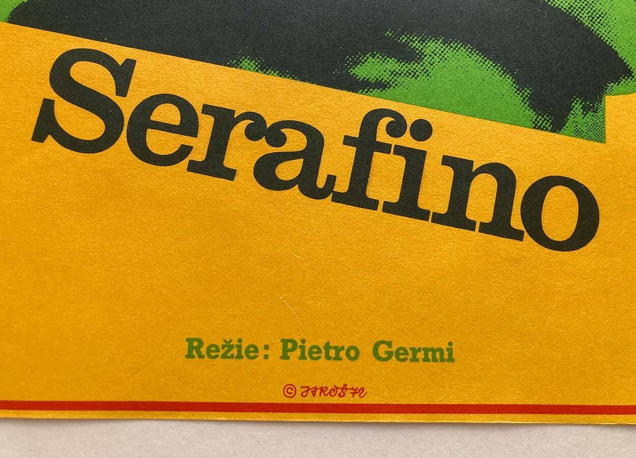 Filmaffiche, Serafino, Alexej Jaroš, 1972, vintage Tsjechisch ontwerp photo vintage