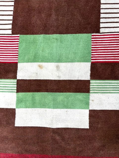 photo vinterior Groot mid-century modern wollen vloerkleed, jaren 1960, Tsjecho-Slowakije, 335 × 240 cm