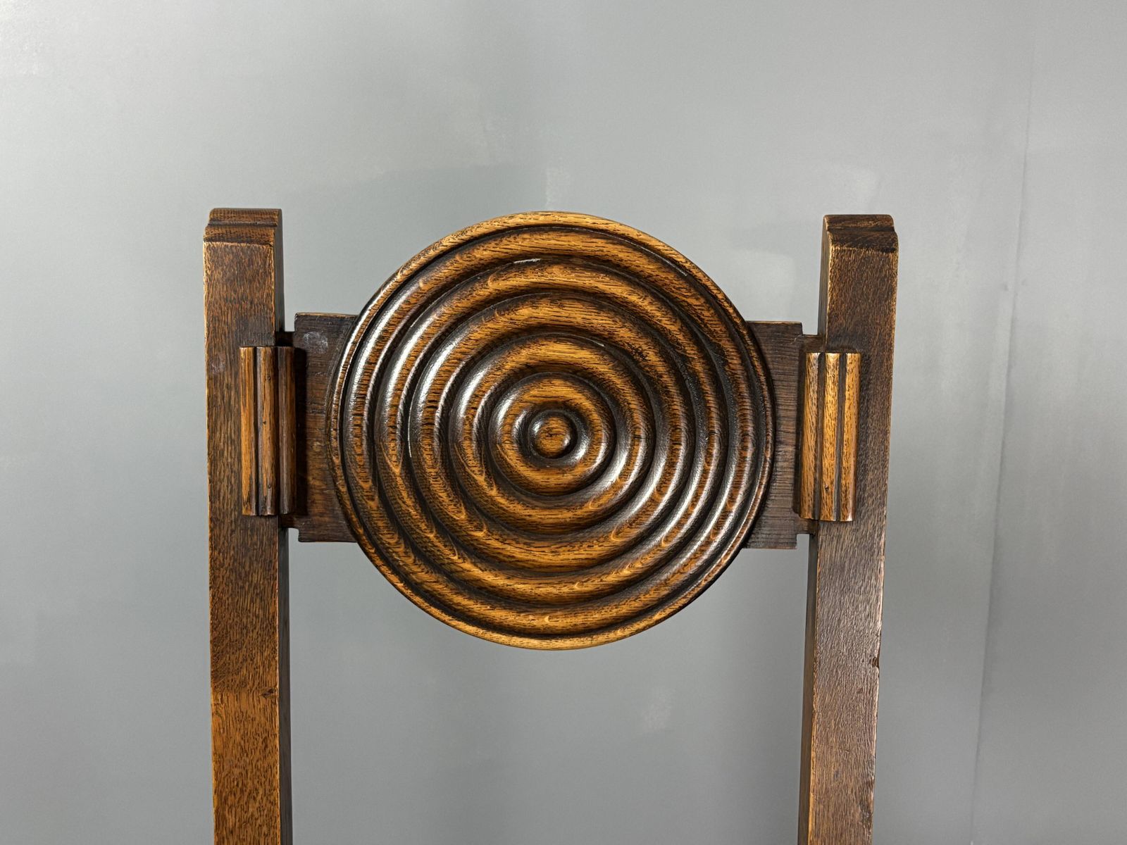 2178.0 6 chaises à manger rustiques en bois, pieds tournés et assise en jonc photo