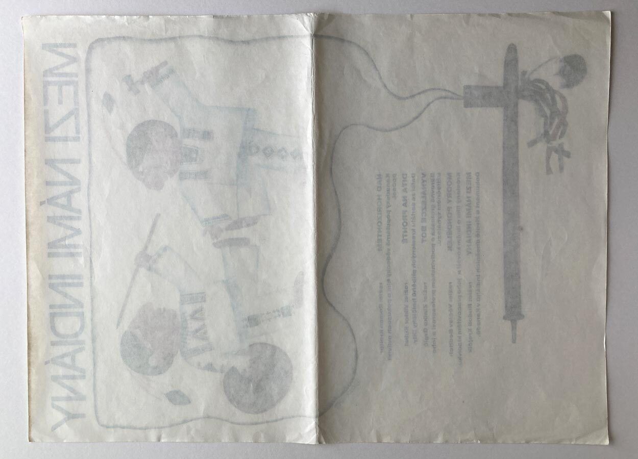 photo vinterior Filmaffiche, Between Us Indians, Jindřich Čech, 1969, Vintage Tsjechisch ontwerp