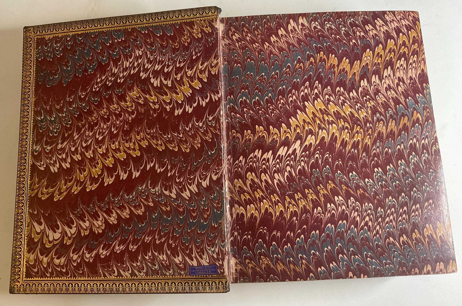 Uitzonderlijk geïllustreerd Nieuw Testament uit 1865, Renaissance-meesterwerken, bijzondere luxebinding met provenance van Myers & Co. photo vintage