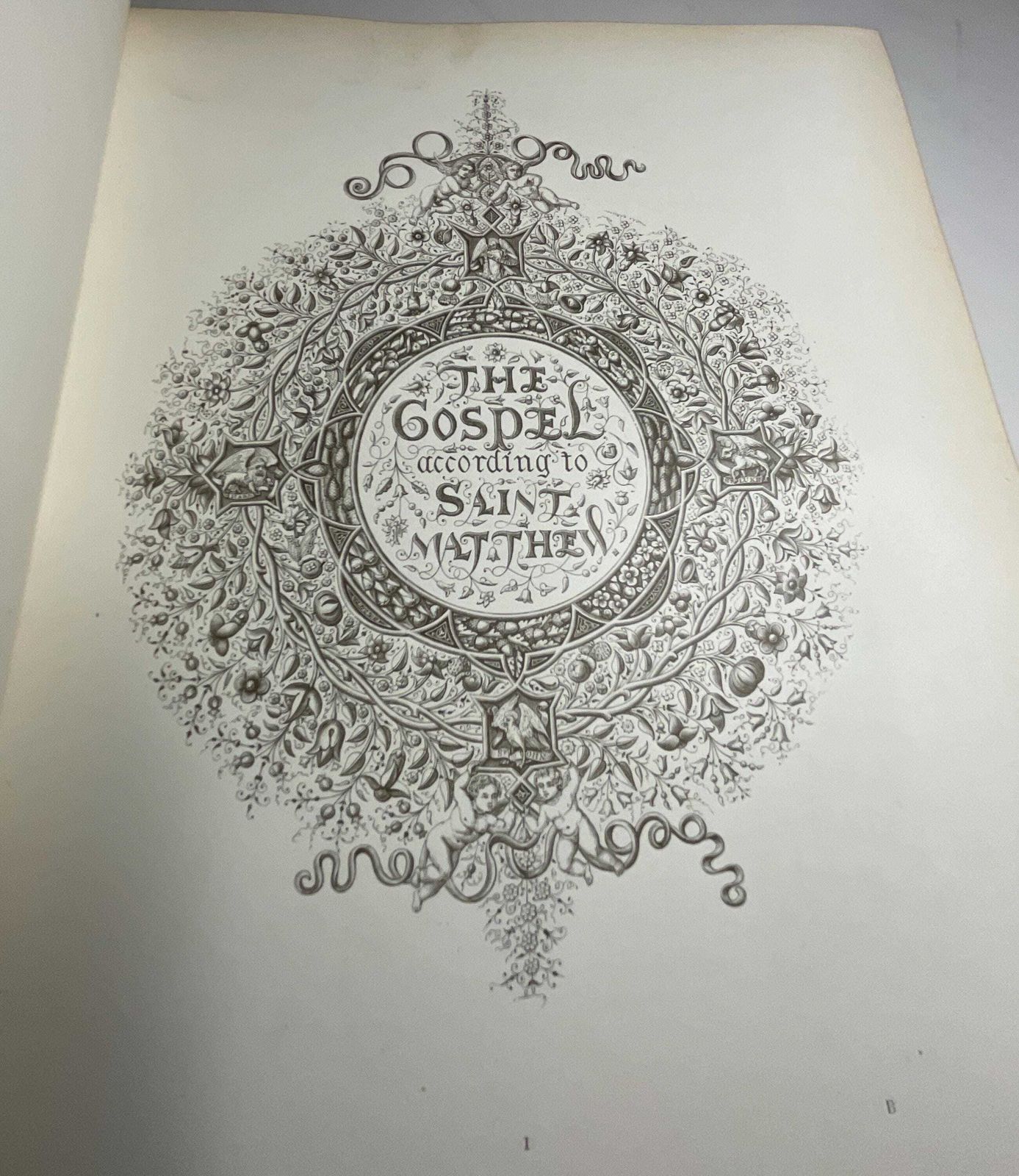 photo vinterior Uitzonderlijk geïllustreerd Nieuw Testament uit 1865, Renaissance-meesterwerken, bijzondere luxebinding met provenance van Myers & Co.